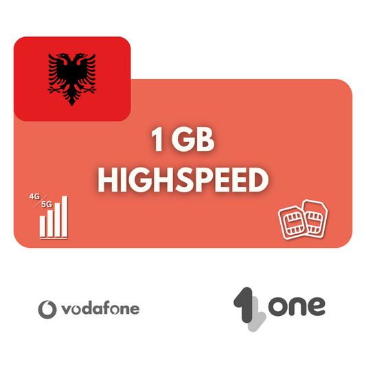 1 Gigabyte Datenvolumen Albanien (7 Tage)