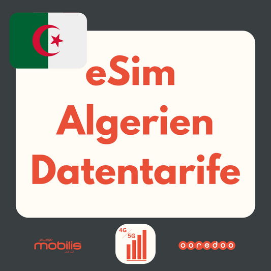 Algerien eSIM: LTE | 4G | 5G Datenpakete