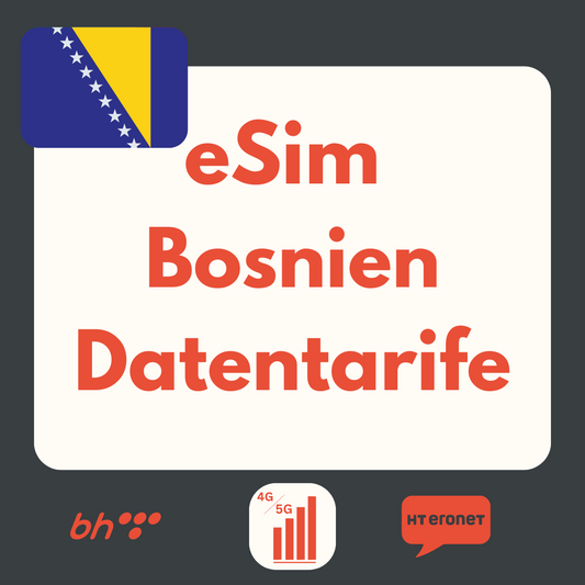 Bosnien eSIM: LTE | 4G | 5G Datenpakete