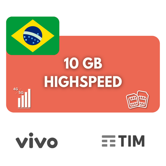 10 Gigabyte Datenvolumen Brasilien (30 Tage)