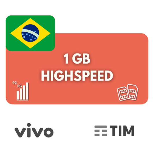 1 Gigabyte Datenvolumen Brasilien (7 Tage)