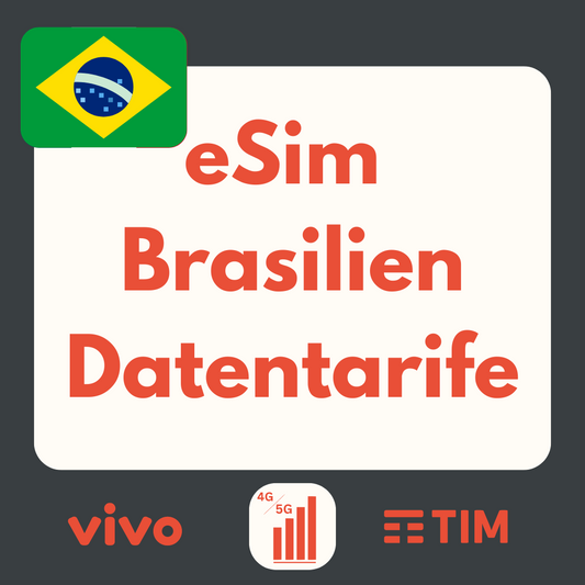 Brasilien eSIM: LTE | 4G | 5G Datenpakete