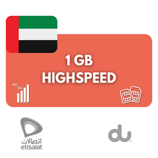 1 gigabyte of data volume Dubai (7 days)