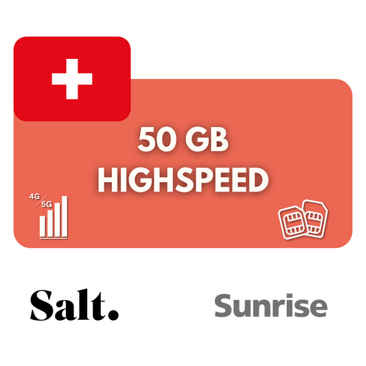 50 Gigabyte Datenvolumen Schweiz (30 Tage)