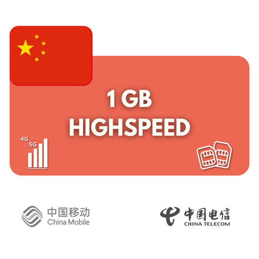 1 Gigabyte Datenvolumen China (7 Tage)