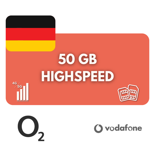 50 GB datavolume Duitsland (180 dagen)