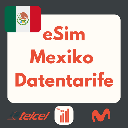 Mexiko eSIM: LTE | 4G | 5G Datenpakete