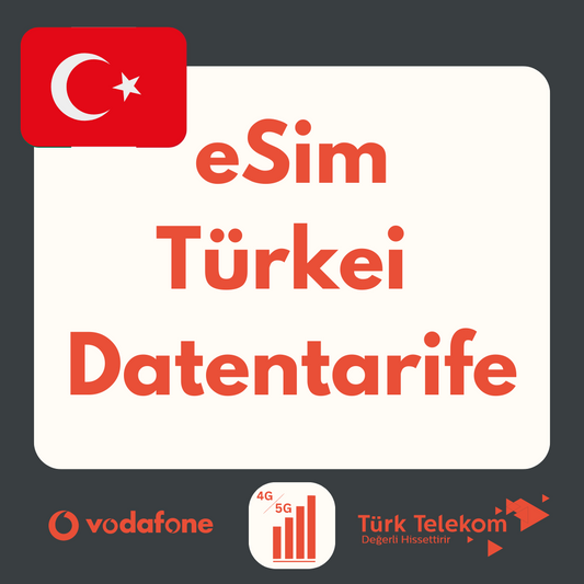 Türkei eSIM: LTE | 4G | 5G Datenpakete