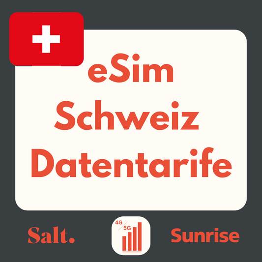 Schweiz eSIM: LTE | 4G | 5G Datenpakete