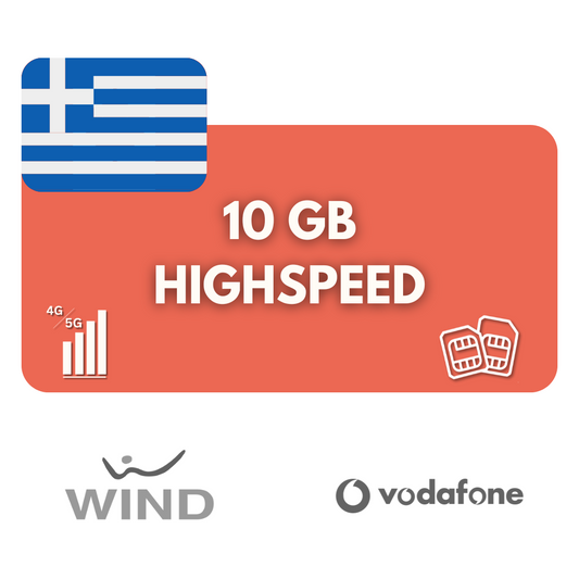 10 gigabytes of data volume Greece (30 days)