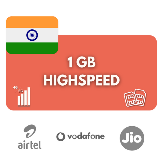 1 Gigabyte Datenvolumen Indien (7 Tage)