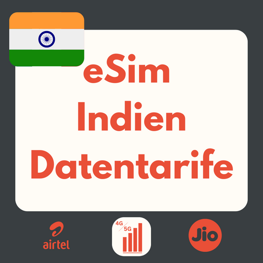 Indien eSIM: LTE | 4G | 5G Datenpakete