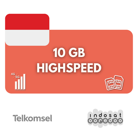 10 gigabytes of data volume Indonesia (30 days)