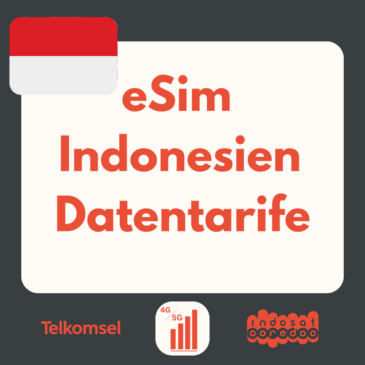 eSIM Indonesien / Bali: LTE | 4G | 5G Datenpakete