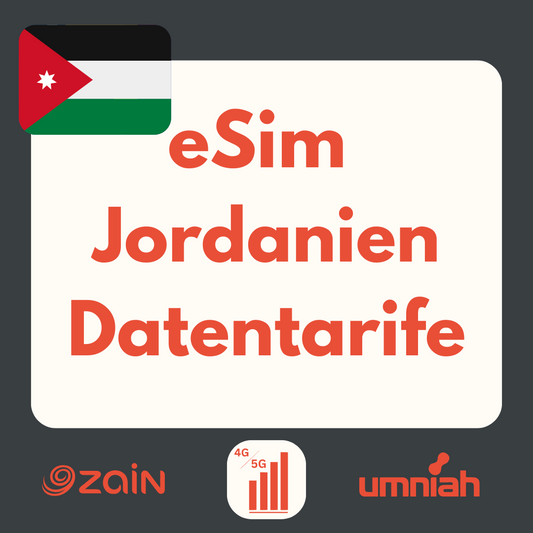 Jordanien eSIM: LTE | 4G | 5G Datenpakete