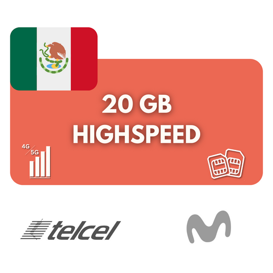 20 Gigabyte Datenvolumen Mexiko (30 Tage)