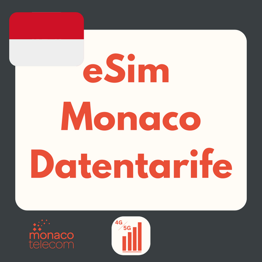 Monaco eSIM: LTE | 4G | 5G Datenpakete