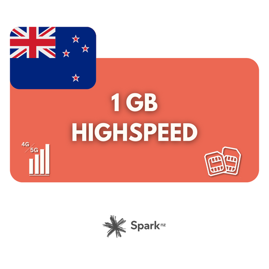 1 gigabyte of data volume New Zealand (7 days)