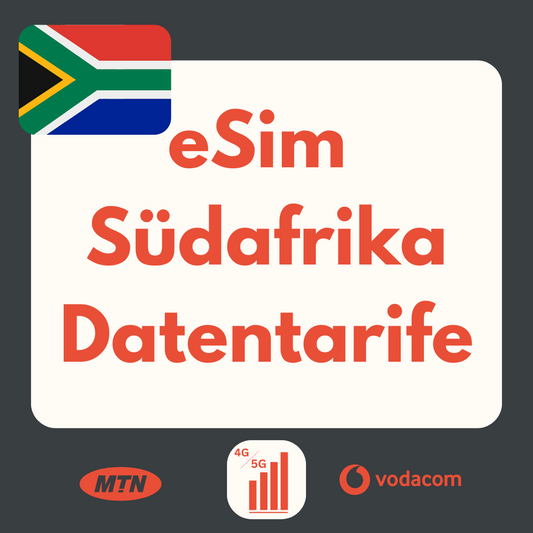 Zuid-Afrika eSIM: LTE | 4G | 5G-datapakketten 