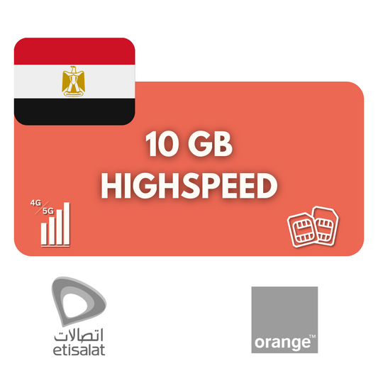 10 Gigabyte Datenvolumen Ägypten (30Tage)