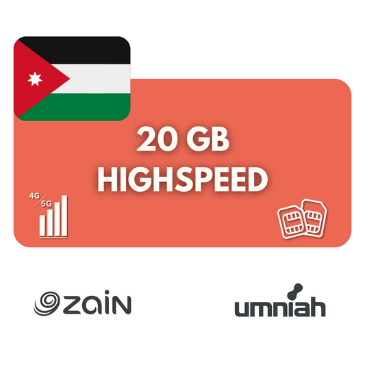 20 Gigabyte Datenvolumen Jordanien (30 Tage)