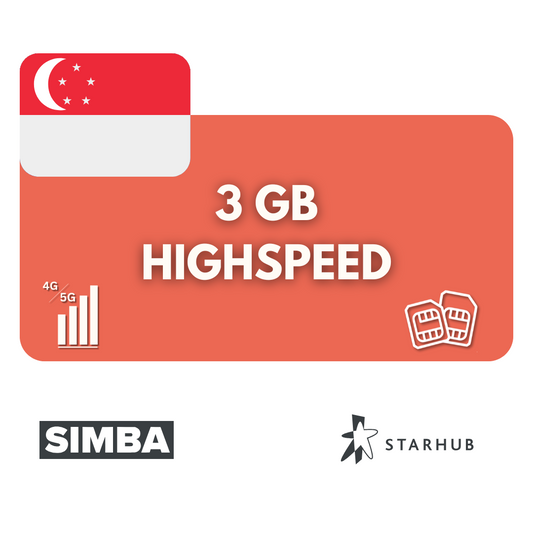 3 Gigabyte Datenvolumen Singapur (30 Tage)