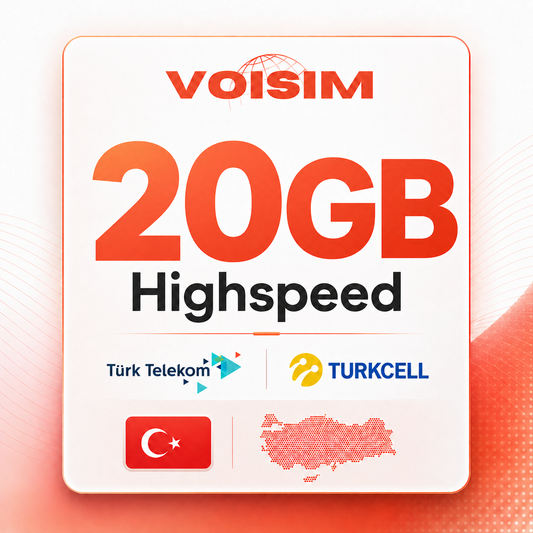20 gigabytes of data volume Türkiye (30 days)